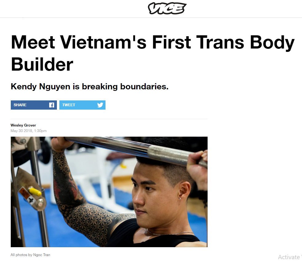 Vận động viên thể hình chuyển giới đầu tiên ở Việt Nam lên trang nhất tạp chí nước ngoài - Ảnh 1.
