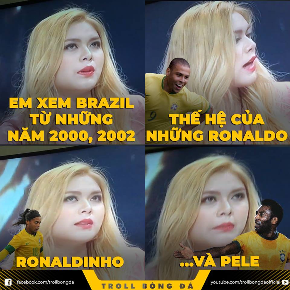 Cô nàng cổ động World Cup bị ném đá vì khoe xem Brazil từ năm 2000, thời còn... Pele - Ảnh 3.