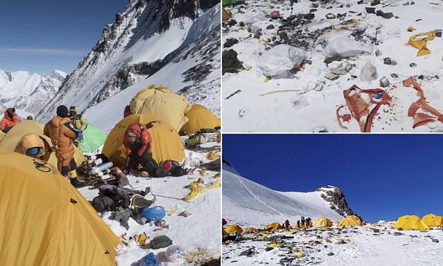 Những hình ảnh gây shock: Đỉnh Everest danh giá giờ đã trở thành bãi rác cao nhất thế giới - Ảnh 3.