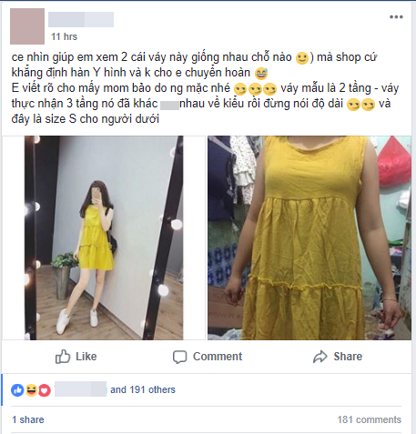 Cô nàng lên mạng kêu than vì đặt mua phải chiếc váy Cô nàng lên mạng kêu than vì đặt mua phải chiếc váy