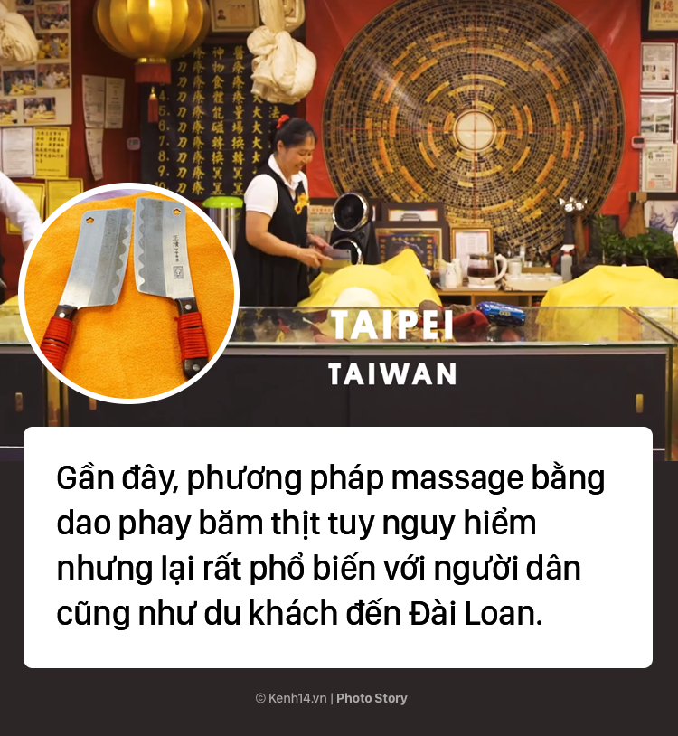 Đài Loan: Kinh dị với kiểu massage thư giãn bằng... dao băm thịt 1