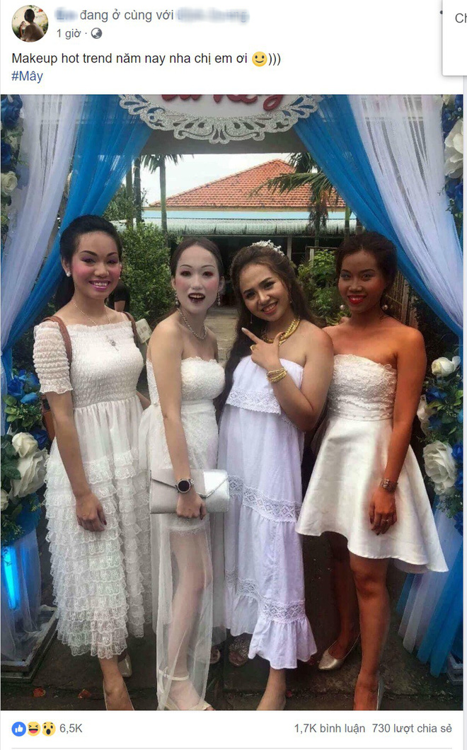 Sự thật bức ảnh ba cô gái trang điểm kinh dị đi ăn cưới bạn thân đang lan truyền trên MXH 1