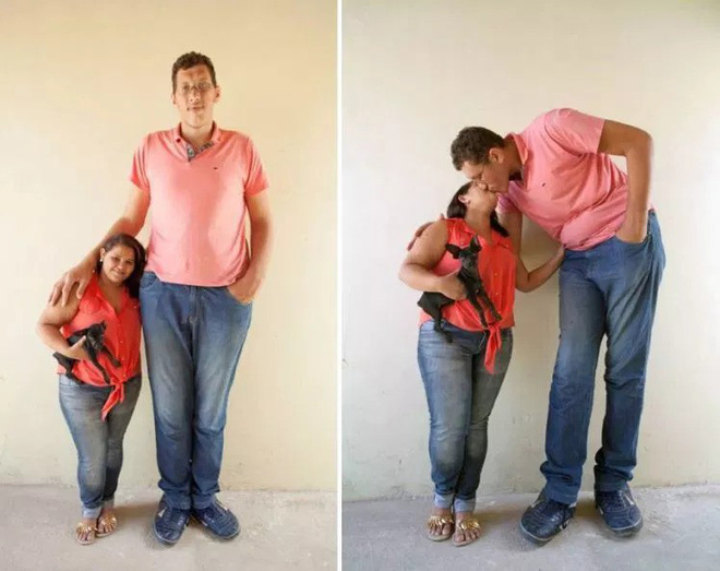 Chuyện tình cổ tích của thanh niên cao gấp đôi bạn gái: Khi chàng 2 mét còn nàng vừa tròn mét mốt không hơn 1