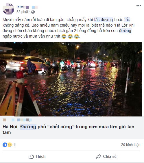 Dân công sở Hà Nội than trời trong ngày mưa ngập và tắc kinh hoàng: 'Có vài km mà mất tới 2, thậm chí 3 tiếng đồng hồ mới về đến nhà' 10