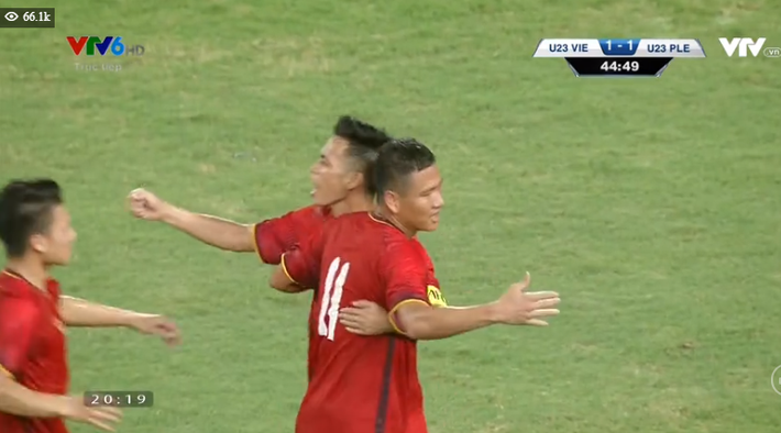 TRỰC TIẾP U23 Việt Nam 1-1 U23 Palestine: Công Phượng kiến tạo, Anh Đức ghi bàn - Ảnh 1.