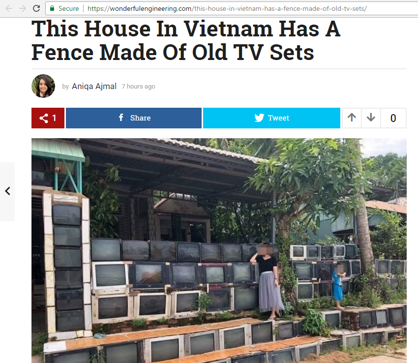 Báo nước ngoài đưa tin khen ngợi sự độc đáo của căn nhà có tường rào làm từ tivi tại Việt Nam - Ảnh 3.