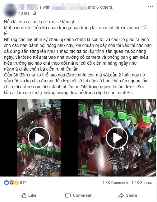 Sốc với clip hàng chục trẻ mầm non lao vào đánh hội đồng 1 bạn học trước mặt cô giáo - Ảnh 1. Sốc với clip hàng chục trẻ mầm non lao vào đánh hội đồng 1 bạn học trước mặt cô giáo - Ảnh 1.