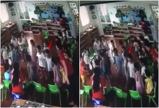 Sốc với clip hàng chục trẻ mầm non lao vào đánh hội đồng 1 bạn học trước mặt cô giáo - Ảnh 4. Sốc với clip hàng chục trẻ mầm non lao vào đánh hội đồng 1 bạn học trước mặt cô giáo - Ảnh 4.