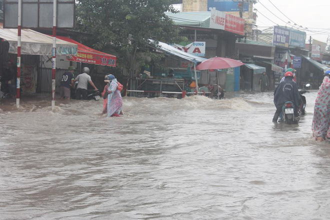 Đồng Nai: Mưa như trút nước, quốc lộ 51 biến thành sông - Ảnh 6.