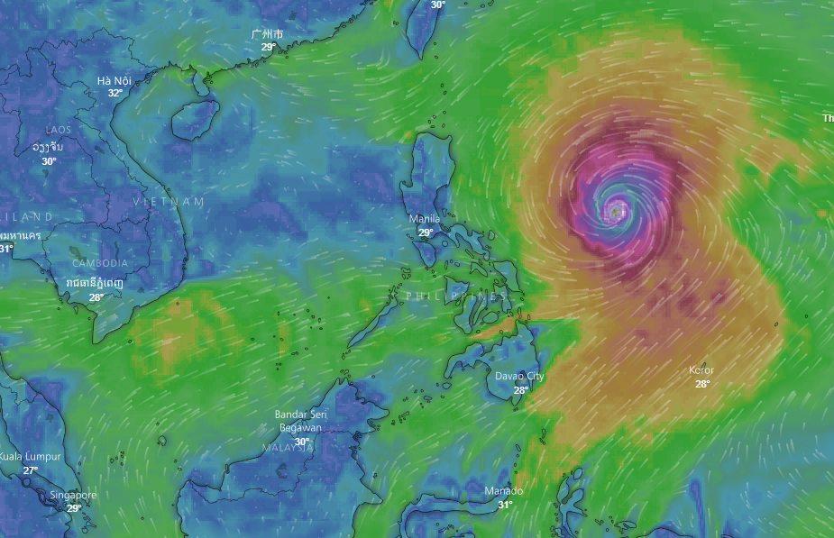 Chiều nay bão số 5 sẽ suy yếu thành ATNĐ, siêu bão Mangkhut cường độ rất mạnh có khả năng đe dọa trực tiếp các tỉnh Bắc Bộ, Bắc Trung Bộ - Ảnh 1.