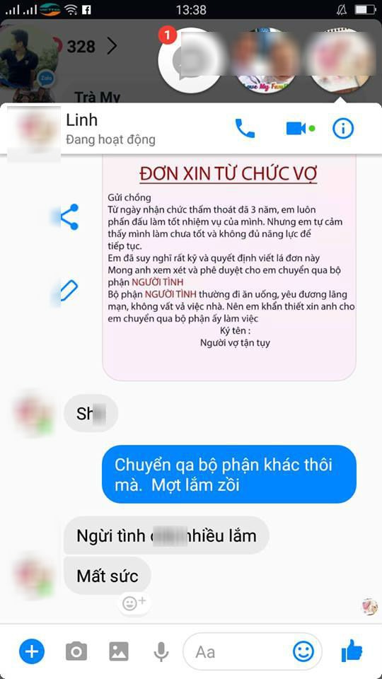 Chị em rộ trào lưu nhắn tin từ chức vợ để chuyển sang bộ phận người tình và đây là phản ứng của các anh chồng - Ảnh 5. Chị em rộ trào lưu nhắn tin 'từ chức vợ để chuyển sang bộ phận người tình' và đây là phản ứng của các anh chồng 5