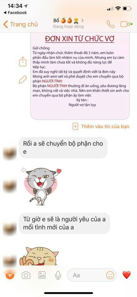 Chị em rộ trào lưu nhắn tin từ chức vợ để chuyển sang bộ phận người tình và đây là phản ứng của các anh chồng - Ảnh 8. Chị em rộ trào lưu nhắn tin 'từ chức vợ để chuyển sang bộ phận người tình' và đây là phản ứng của các anh chồng 8