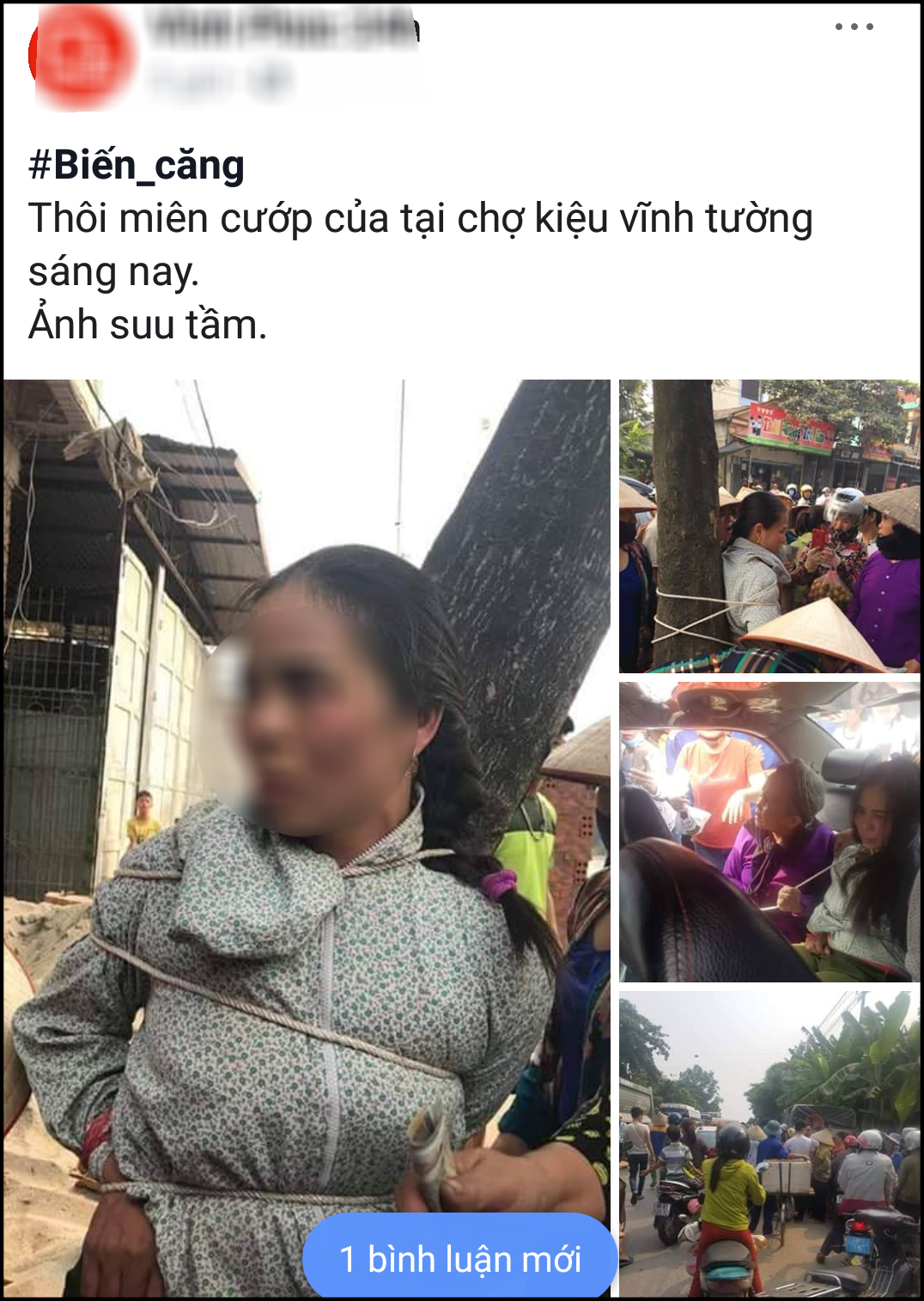 Thực hư thông tin người phụ nữ đi thôi miên cướp tài sản bị trói vào gốc cây ở Vĩnh Phúc 1 Thực hư thông tin người phụ nữ đi thôi miên cướp tài sản bị trói vào gốc cây ở Vĩnh Phúc 1