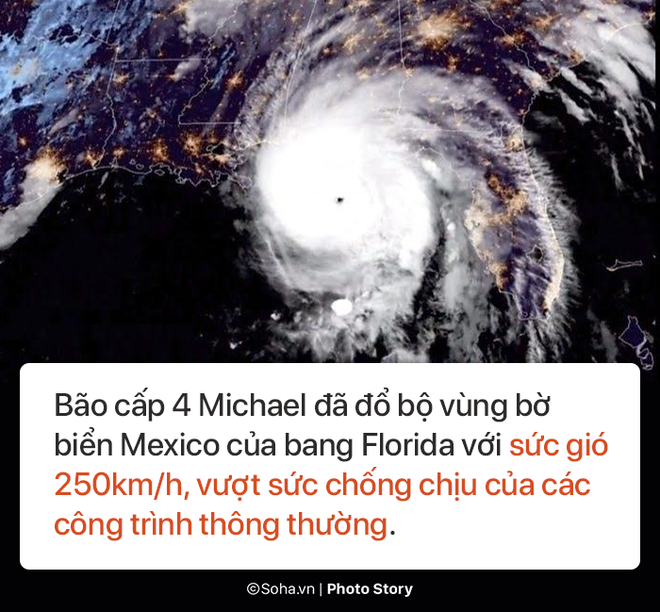 Sức mạnh kinh hoàng của bão Michael và những cảnh không tưởng tượng nổi trên đất liền Mỹ - Ảnh 1.