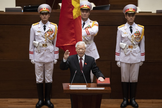 Hình ảnh Chủ tịch nước Nguyễn Phú Trọng tuyên thệ nhậm chức - Ảnh 4.