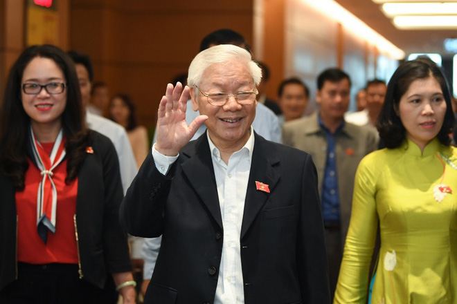 Quốc hội bỏ phiếu kín bầu Tổng Bí thư Nguyễn Phú Trọng làm Chủ tịch nước - Ảnh 1.