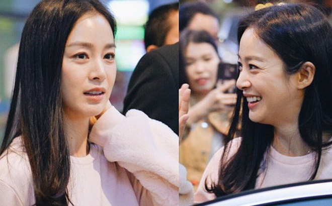 Nữ thần sắc đẹp xứ Hàn Kim Tae Hee đẹp rạng rỡ, được cả đội vệ sĩ hùng hậu hộ tống tại sân bay Nội Bài 4