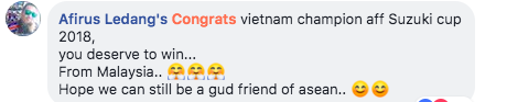 Việt Nam đánh bại Malaysia, dân mạng nước ngoài hết lời khen ngợi và chúc mừng tân quán quân AFF Cup 2018 - Ảnh 16.