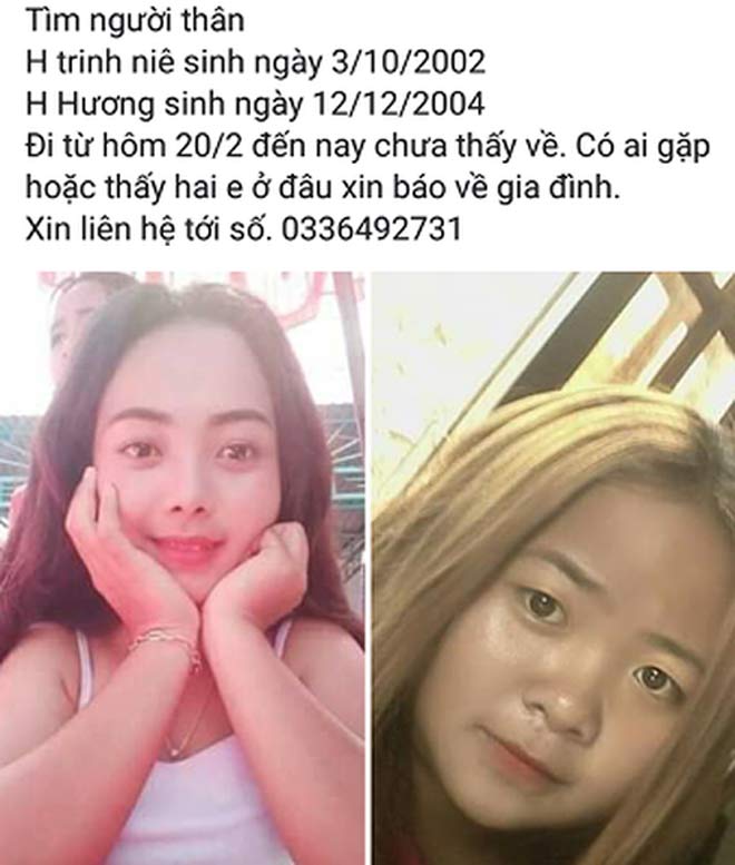 2 con gái xinh đẹp mất tích bí ẩn, gia đình nhận được tin nhắn lạ 2