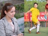 Vợ nhạc sĩ Nguyễn Văn Chung đội nắng theo chồng đi đá bóng 