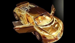 Cận cảnh mô hình siêu xe Bugatti Veyron dát vàng giá 70 tỷ đồng