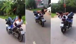 'Quái xế' lái xe bằng chân ở Thái Nguyên được giảm nửa mức phạt
