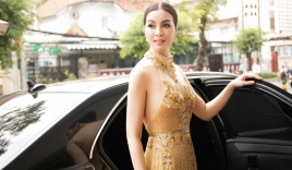 Thanh Mai quyến rũ với váy đính 3.000 viên đá pha lê