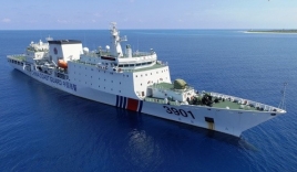Tàu hải cảnh lớn nhất Trung Quốc tuần tra phi pháp ở Hoàng Sa