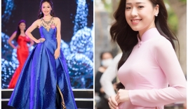 Người đẹp tặng hoa cho tổng thống Trump vào chung kết Hoa hậu Việt Nam