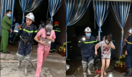 Cháy nhà nghỉ ở Hà Nội lúc rạng sáng, 14 người được giải cứu