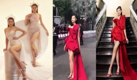 Hoa hậu Đỗ Thị Hà bị 'lép vế' khi đi catwalk cùng Tiểu Vy tại một sự kiện 
