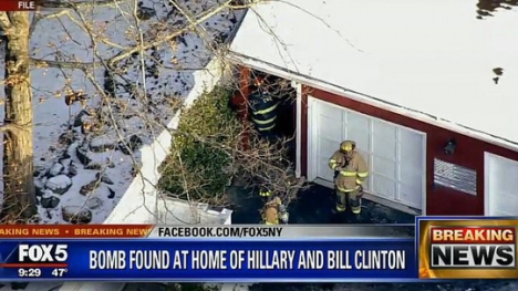 Sau văn phòng Obama, bom lại được tìm thấy tại nhà bà Clinton