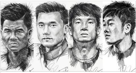 Trọn bộ tranh ký họa dàn cầu thủ 'cực phẩm' U23 Việt Nam