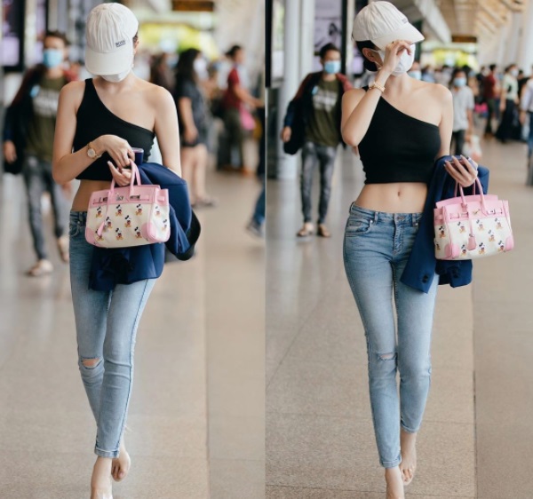 Ngọc Trinh 'làm loạn' sân bay vì phong cách thời trang 'nhức nhối' 1