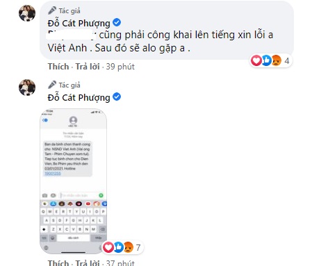 Bị cho là 'hỗn' với tiền bối, Cát Phượng âm thầm nhắn tin cho nghệ sĩ Việt Anh nhưng không được phản hồi 3
