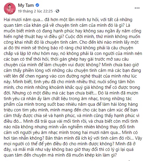 Tâm sự lạ lùng của Mỹ Tâm sau khi làm fan hụt hẫng vì tin không vui hậu ồn ào Mai Tài Phến 4 Tâm sự lạ lùng của Mỹ Tâm sau khi làm fan hụt hẫng vì tin không vui hậu ồn ào Mai Tài Phến 4