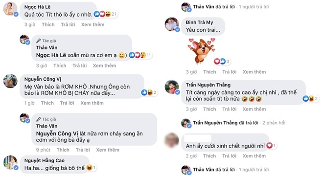 Phản ứng của vợ mới NSND Công Lý khi MC Thảo Vân khoe con trai cao lớn 2 Phản ứng của vợ mới NSND Công Lý khi MC Thảo Vân khoe con trai cao lớn 2