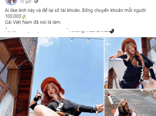 Học theo Ngọc Trinh, Tiktoker Lê Bống dùng tiền để gây sự chú ý: Tuyên bố chuyển khoản cho những ai like ảnh 1 Học theo Ngọc Trinh, Tiktoker Lê Bống dùng tiền để gây sự chú ý: Tuyên bố chuyển khoản cho những ai like ảnh 1