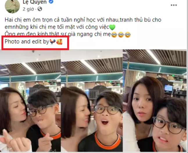 Lệ Quyên vô tình để lộ chi tiết quan trọng vén màn mối quan hệ thật sự của tình trẻ với con riêng 1 Lệ Quyên vô tình để lộ chi tiết quan trọng vén màn mối quan hệ thật sự của tình trẻ với con riêng 1