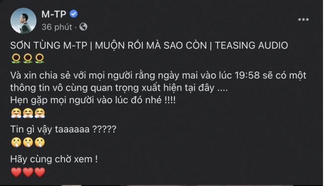 Sơn Tùng vừa comeback, thuyết âm mưu năm xưa lại trỗi dậy, phải chăng sắp hạ màn với Thiều Bảo Trâm 1 Sơn Tùng vừa comeback, thuyết âm mưu năm xưa lại trỗi dậy, phải chăng sắp hạ màn với Thiều Bảo Trâm 1