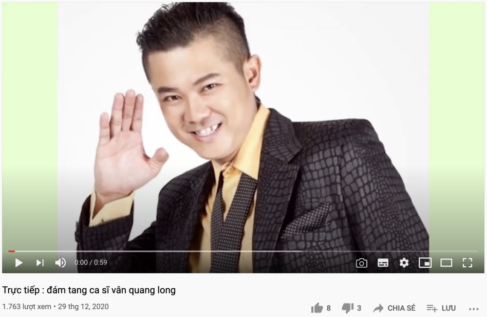 Sau cố NS Chí Tài, hàng loạt video giả tang lễ Vân Quang Long xuất hiện ồ ạt trên YouTube 2