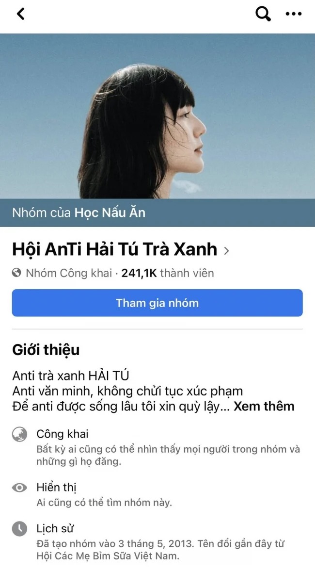 Group anti-fan xuất hiện chưa lâu thì lại xuất hiện nhóm kín bảo vệ Hải Tú giữa ồn ào tình ái với Sơn Tùng 3 Group anti-fan xuất hiện chưa lâu thì lại xuất hiện nhóm kín bảo vệ Hải Tú giữa ồn ào tình ái với Sơn Tùng 3