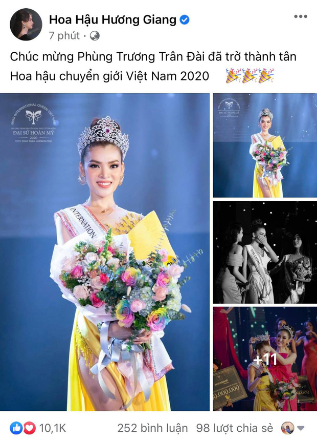 Hương Giang có thái độ lạ trước ồn ào rò rỉ kết quả cuộc thi Hoa hậu chuyển giới Việt Nam 2020 5 Hương Giang có thái độ lạ trước ồn ào rò rỉ kết quả cuộc thi Hoa hậu chuyển giới Việt Nam 2020 5