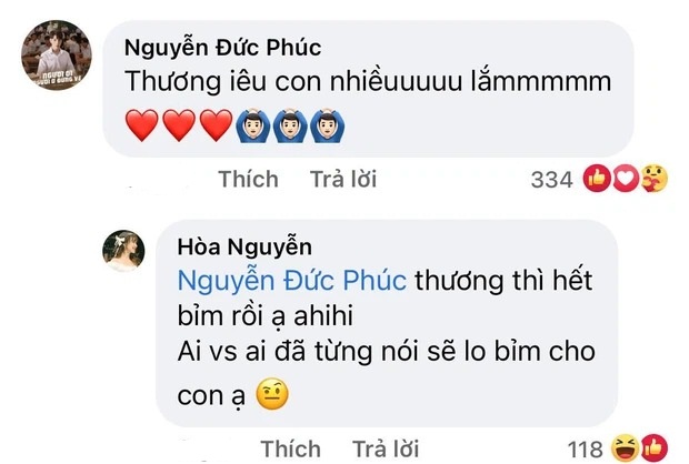 Vừa công khai quý tử đầu lòng, Hoà Minzy đã lập tức đòi quà Đức Phúc 5 Vừa công khai quý tử đầu lòng, Hoà Minzy đã lập tức đòi quà Đức Phúc 5