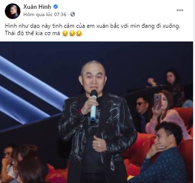 Xuân Hinh 'khó chịu' với thái độ của Xuân Bắc, lộ dấu hiệu tình cảm đang đi xuống? 1 Xuân Hinh 'khó chịu' với thái độ của Xuân Bắc, lộ dấu hiệu tình cảm đang đi xuống? 1