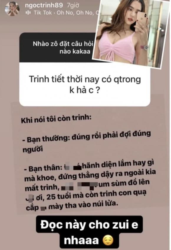 Ngọc Trinh liên tục phát ngôn gây tranh cãi hậu tuyên bố 'từng lên giường với 3 người đàn ông' 3 Ngọc Trinh liên tục phát ngôn gây tranh cãi hậu tuyên bố 'từng lên giường với 3 người đàn ông' 3
