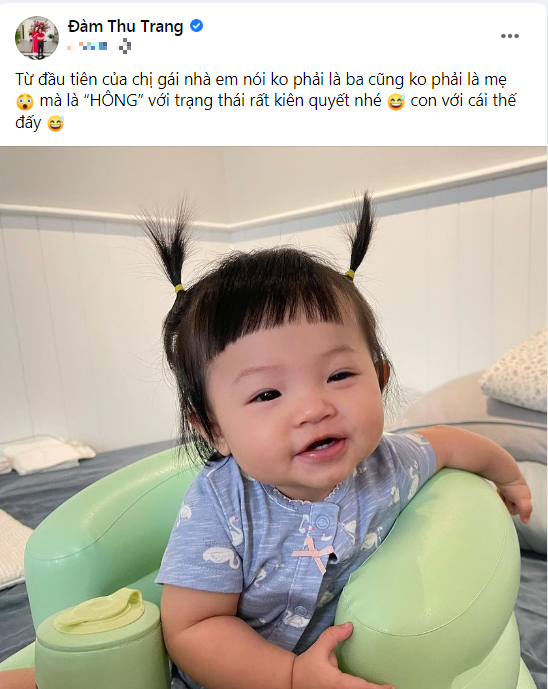 Ái nữ nhà Cường Đô la nói bập bẹ từ đầu tiên nhưng lại khiến Đàm Thu Trang than trời 1 Ái nữ nhà Cường Đô la nói bập bẹ từ đầu tiên nhưng lại khiến Đàm Thu Trang than trời 1
