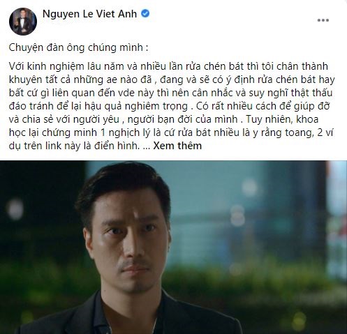 Việt Anh bị mỉa mai sâu cay khi khuyên đàn ông muốn giữ tình yêu thì không nên rửa bát 2 Việt Anh bị mỉa mai sâu cay khi khuyên đàn ông muốn giữ tình yêu thì không nên rửa bát 2