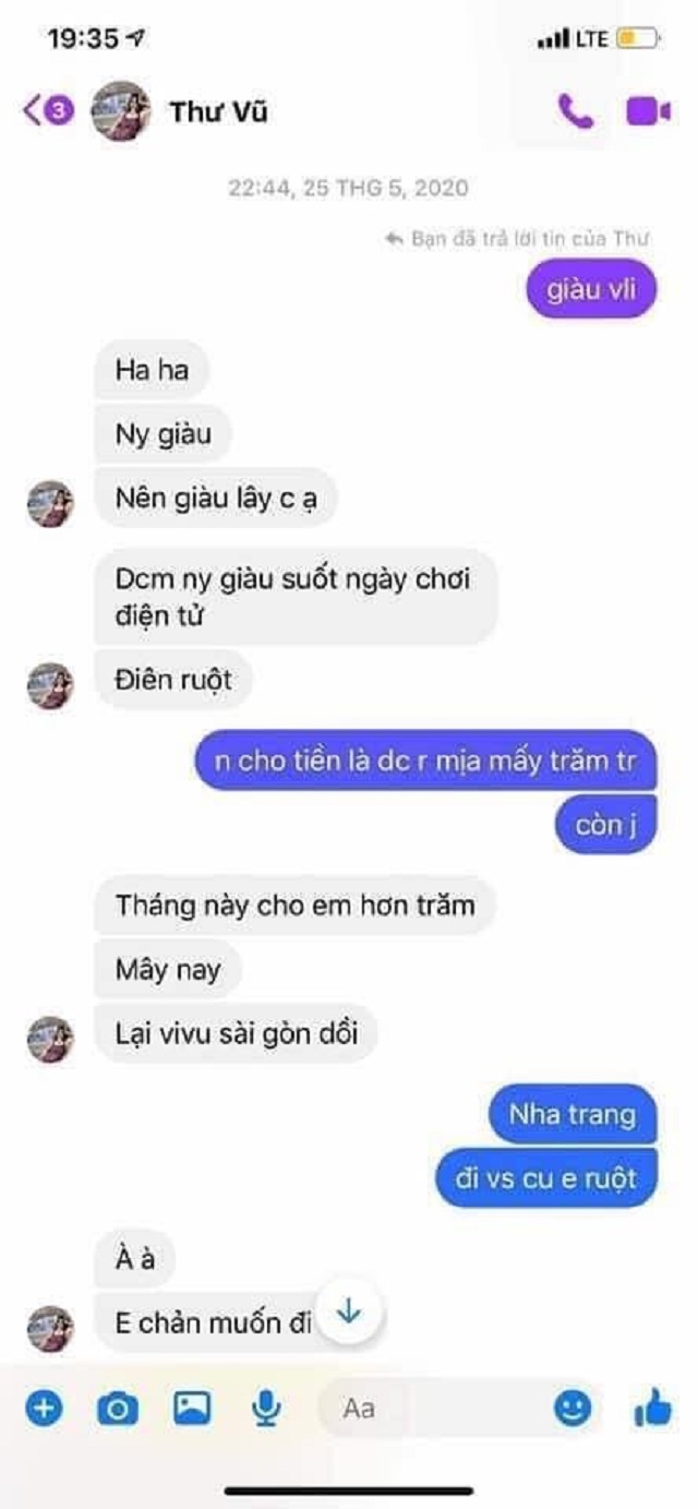 Rò rỉ đoạn tin nhắn diễn viên 'Về nhà đi con' được bạn trai chu cấp trăm triệu hàng tháng? 4 Rò rỉ đoạn tin nhắn diễn viên 'Về nhà đi con' được bạn trai chu cấp trăm triệu hàng tháng? 4