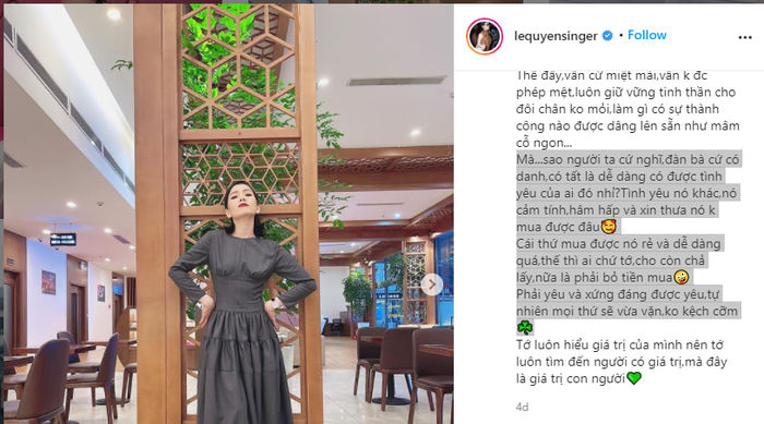 Lệ Quyên đáp trả sâu cay khi bị mỉa mai 'xấu gái nhưng có tiền cua được trai trẻ' 2 Lệ Quyên đáp trả sâu cay khi bị mỉa mai 'xấu gái nhưng có tiền cua được trai trẻ' 2